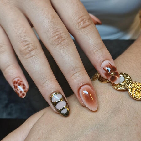 nail design, flower, blooming gel